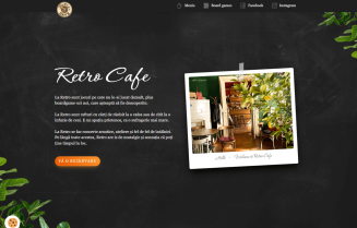 Retro Café website photo